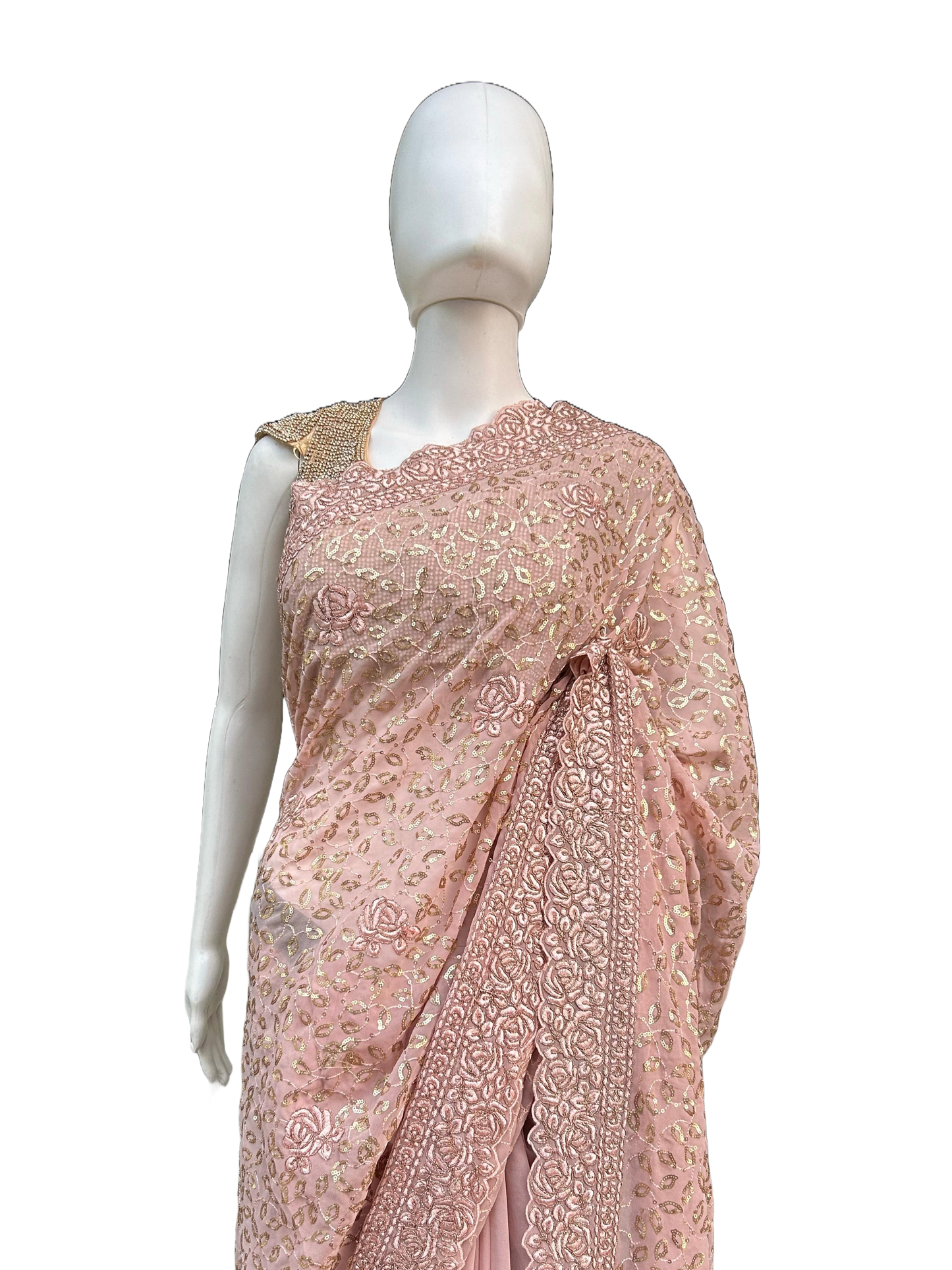 Gorgeous Georgette Saree with Sequin Embellishments