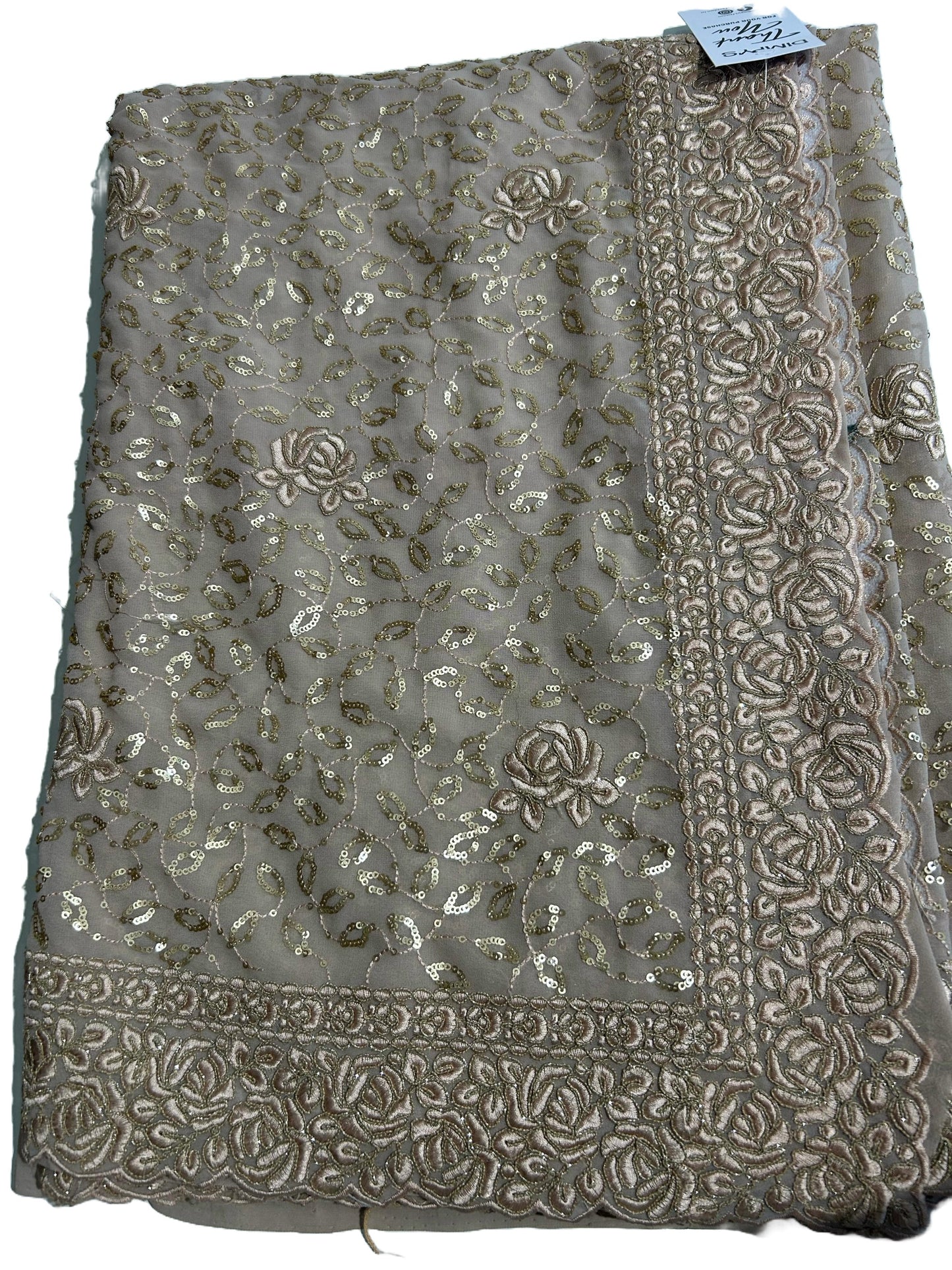 Gorgeous Georgette Saree with Sequin Embellishments