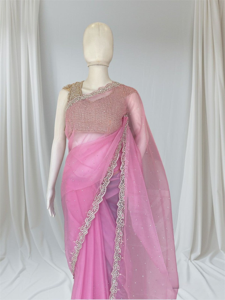 Premium quality Girlish Saree in Organza fabric