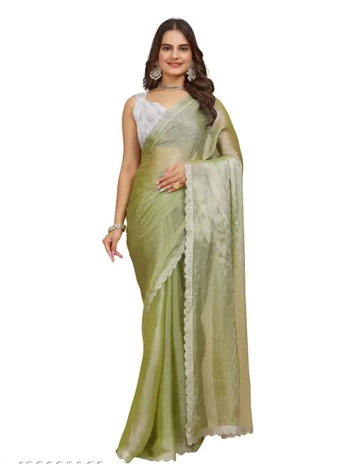 New Fashionable Diamond Work Jimmy Choo Saree in 5 Colors