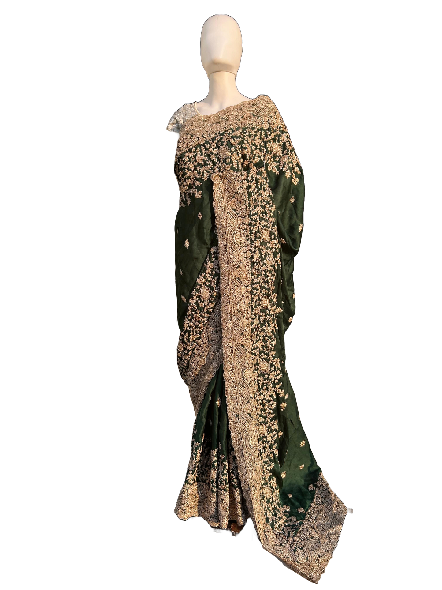 Premium quality Bridal look Saree with Satin fabric