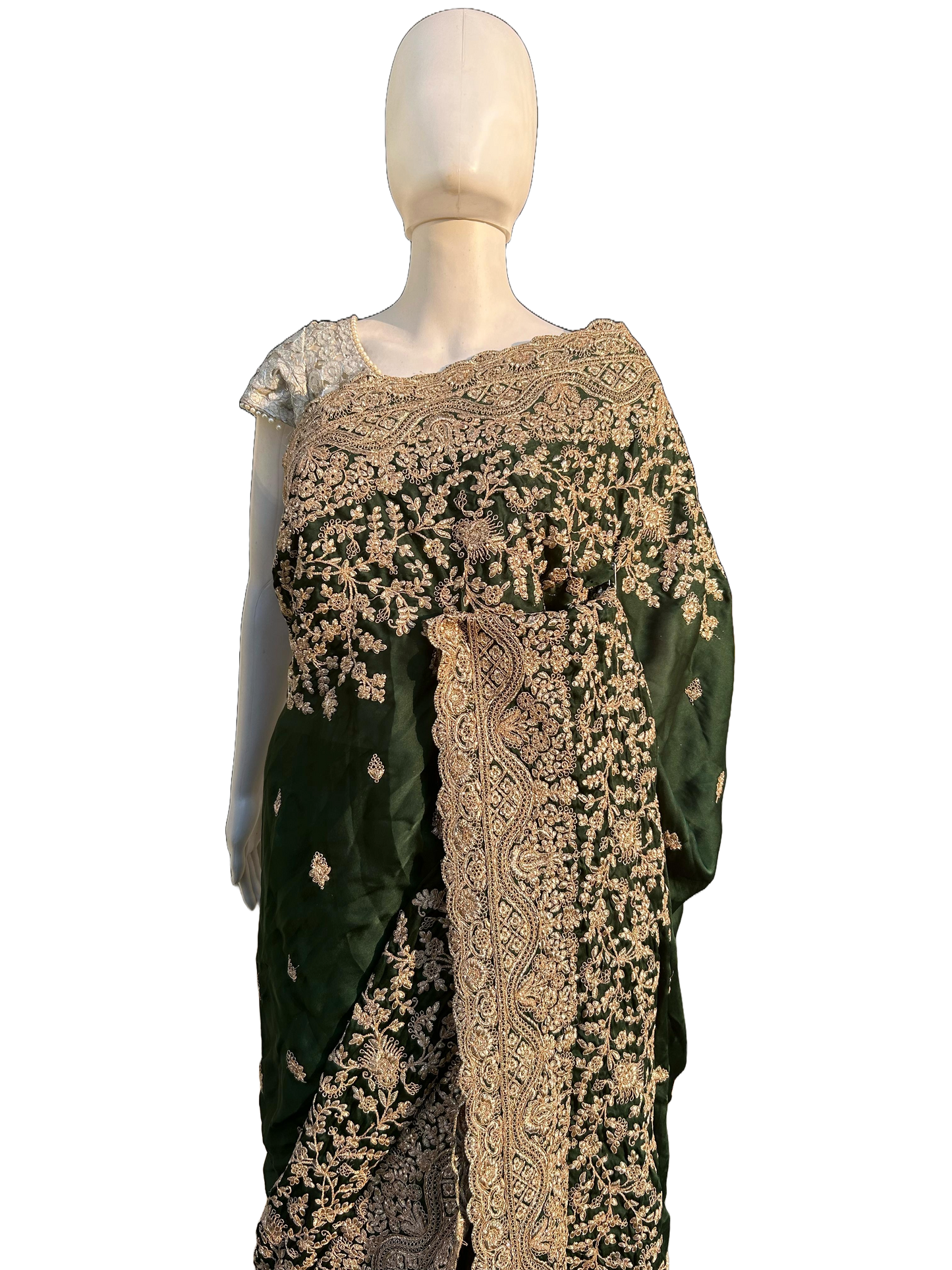 Premium quality Bridal look Saree with Satin fabric