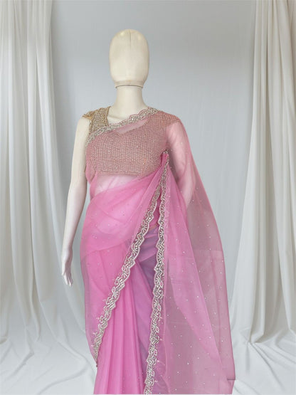 Premium quality Girlish Saree in Organza fabric