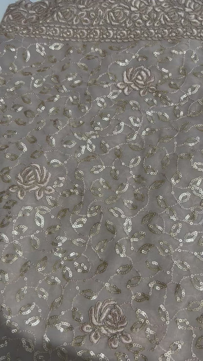 Gorgeous Georgette Saree with Sequin Embellishments